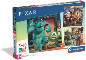 Clementoni - puzzle - 3x48 elementów - motyw Disney Pixar - puzzle dla dzieci - od 5 lat