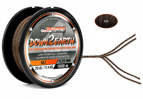 Rigsolutions gevlochten zinkende hoofdlijn silt voor karpervissen 0.28 mm 25 lb