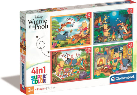 Kolorowe puzzle Clementoni Kubuś Puchatek 4w1