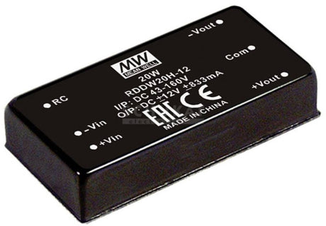 MW Mean Well RDDW20F-15 DC Przetwornica DC 666 MA 20 W Liczba wyjść: 2 x zawartość 1 szt.