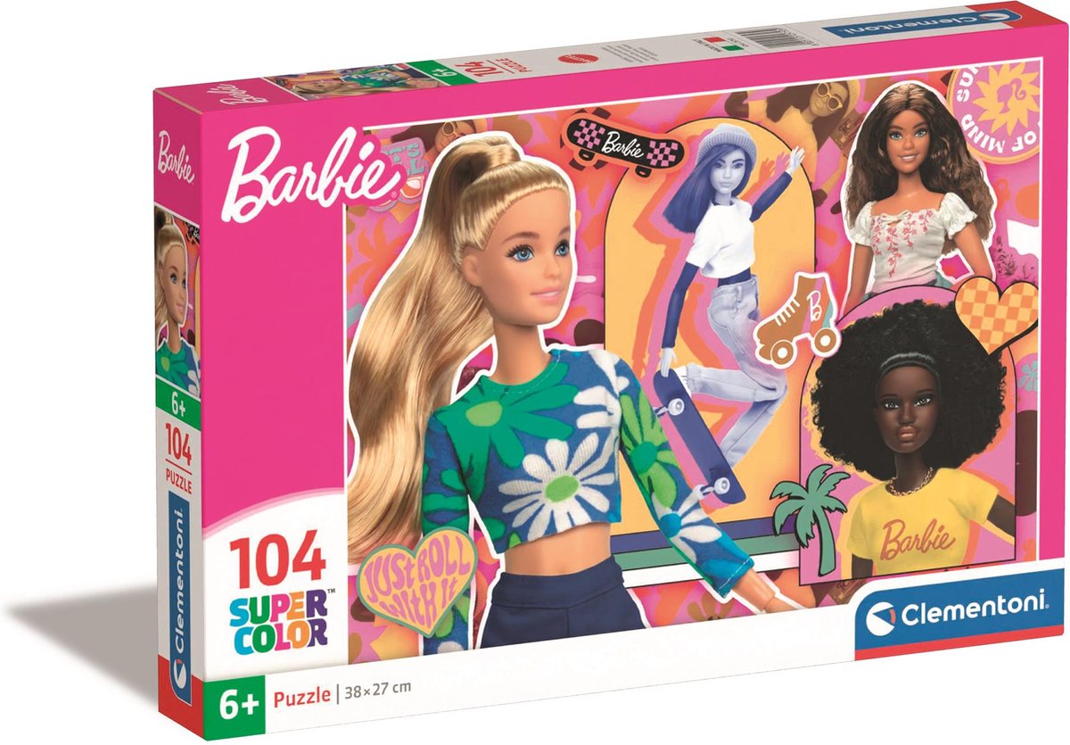 Clementoni - puzzle - 104 elementy - barbie - puzzle dla dzieci - od 6 lat