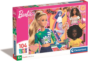 Clementoni - puzzle - 104 elementy - barbie - puzzle dla dzieci - od 6 lat