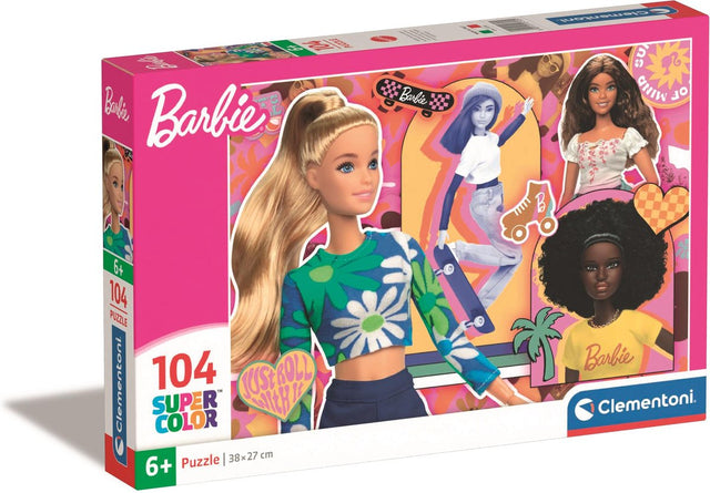 Clementoni - puzzle - 104 elementy - barbie - puzzle dla dzieci - od 6 lat