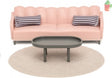 Lundby poppenhuis basic - woonkamerset roze bruin