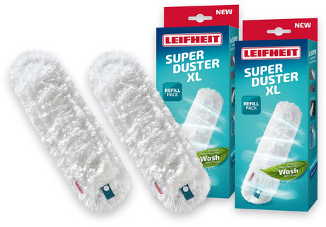 Wkład do kurzu z piór Leifheit Superduster XL - mikrofibra - 56 cm - można prać 50x - zestaw 2 wymiennych ściereczek
