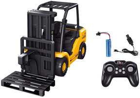Lobbes Toys BV RC sterowany wózek widłowy z możliwością ładowania, ze światłem i dźwiękiem