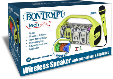 Bontempi spa bontempi - głośnik z mikrofonem i efektami świetlnymi