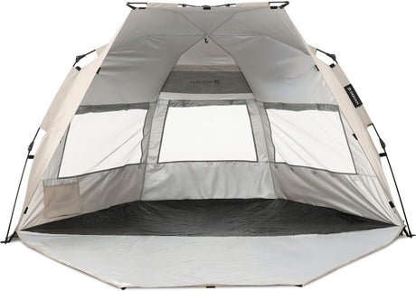 Deryan up to go pop up strandtent - anti-uv 50+ - compact - zilver