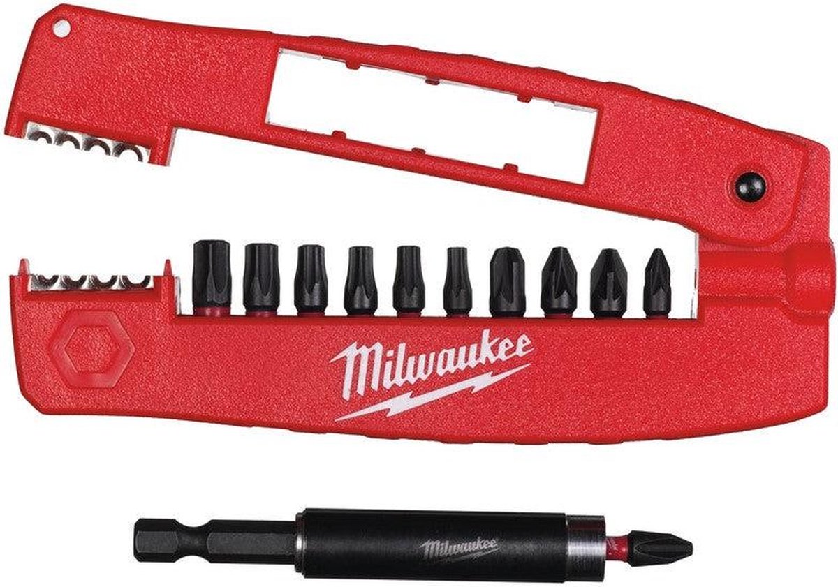 Kasety z bitami śrubowymi Milwaukee Shockwave Impact Duty™ Zestaw prowadnic do napędu CD SHW V2 - 12 szt. - 4932430910