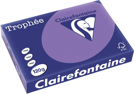 Trofeum Clairefontaine intensywne | kolorowy papier | a4 | 120g | 250 arkuszy | fioletowy