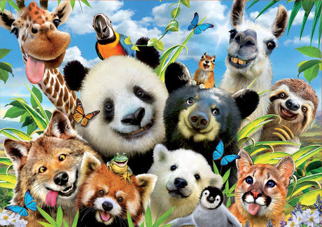 Puzzle Educa - 1000 elementów - lama dramat selfie - puzzle