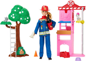 Zestaw strażacki Barbie - lalka