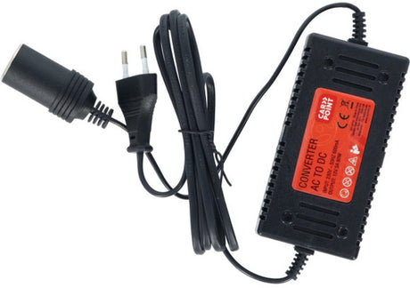 Falownik Carpoint 230 V na 12 V - do samochodu kempingowego - kompaktowa konstrukcja - łatwe podłączenie