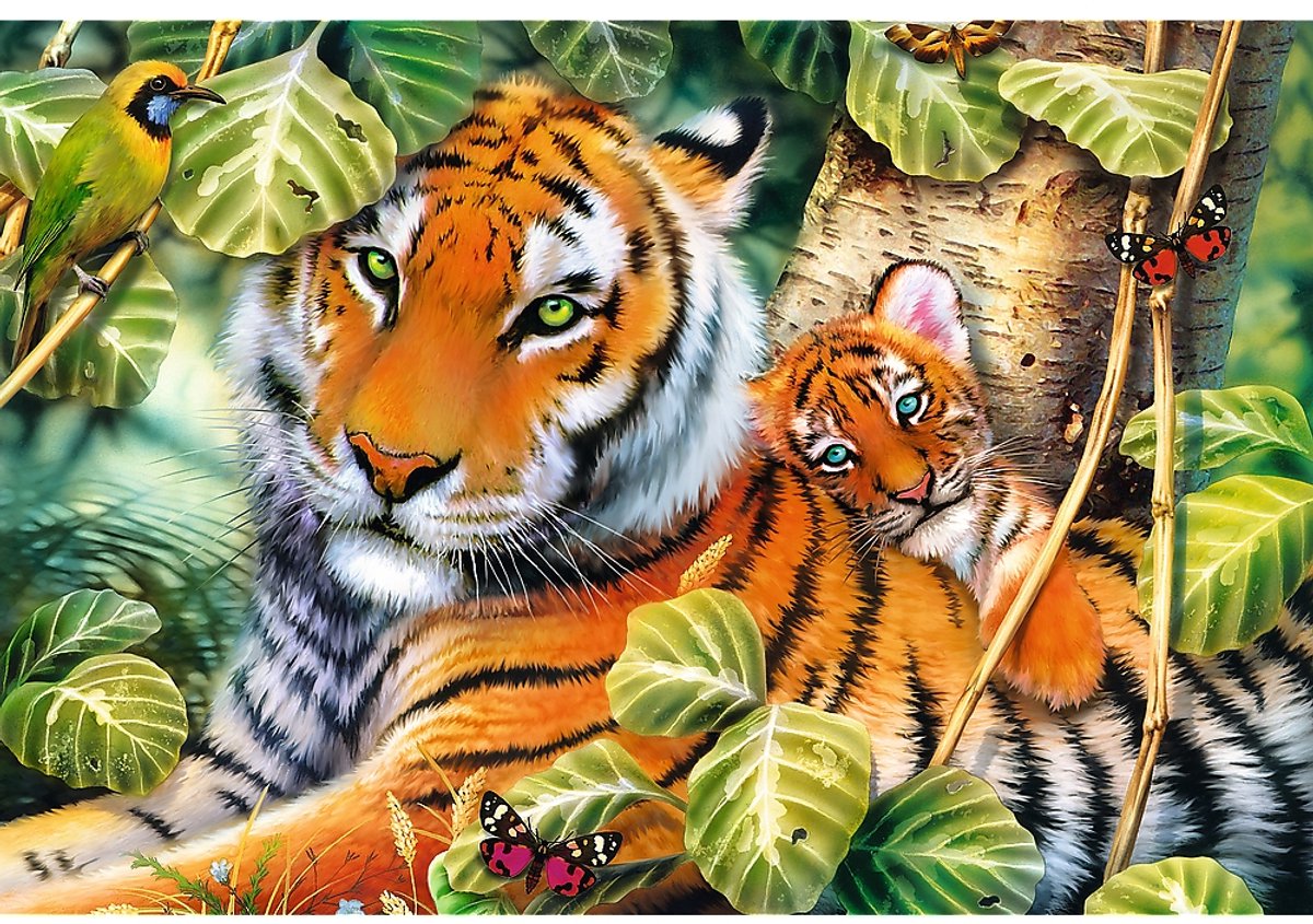 Puzzle Trefl Zwierzęta - 1500 elementów - dwa tygrysy.