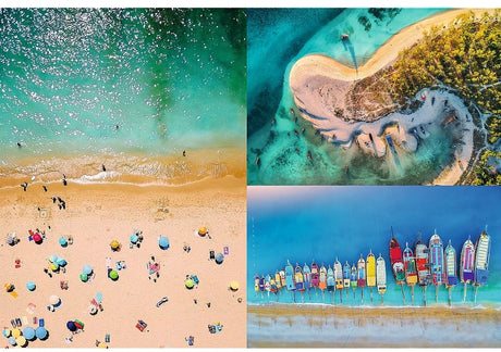 Puzzle Trefl 1500 elementów plaża morze z certyfikatem FSC.