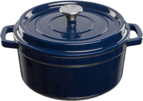 Merkloos sans marque grand feu - geëmailleerde gietijzeren braadpan - 3,5 ltr. - blauw