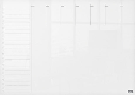 Tablica suchościeralna Nobo mini A3 - planer tygodniowy - 297 x 420 mm - zawiera marker - przezroczysty akryl