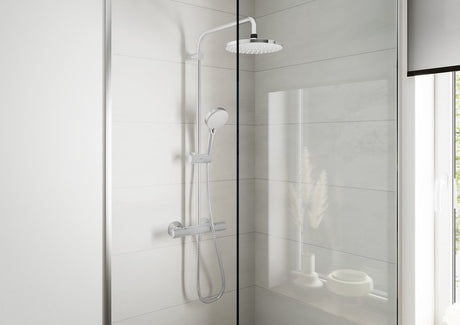 Mieszanka lakierów Hansgrohe - komplet prysznicowy - chrom - z termostatem