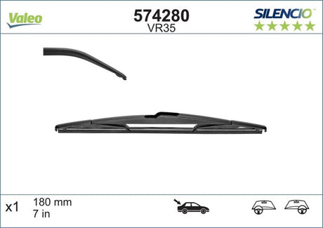 Valeo - silencio vr35 wycieraczka tylna - 18cm (1x)