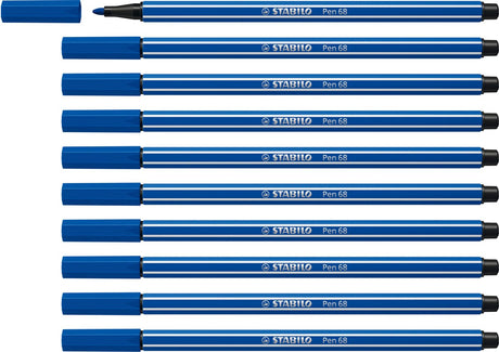 Stabilo pen 68 - flamastr premium - ciemnoniebieski - pudełko 10 sztuk