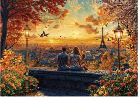 Puzzle Educa Paris Romance 1500 sztuk z tektury dla dorosłych.