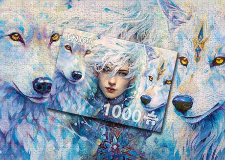 Enjoy puzzle legpuzzel jack frost - 1000 stukjes - kleurrijk wintertafereel.