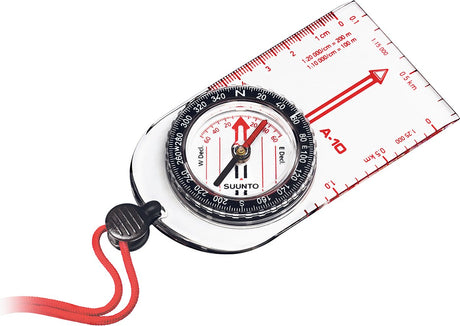 Kompas płytkowy Suunto a-10 nh - dla pieszych i harcerzy - przezroczysty