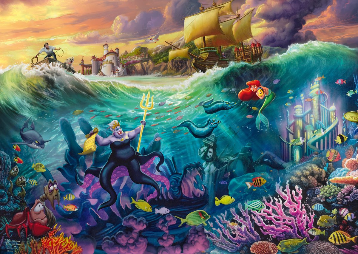 Puzzle Schmidta Disney Mała Syrenka Ursula, 1000 elementów.