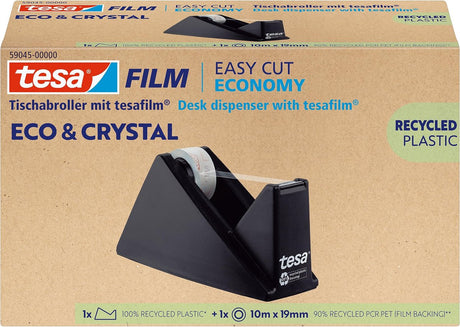 Tesa - uchwyt na taśmę klejącą 59045 czarny z 1 rolką 19mmx10m