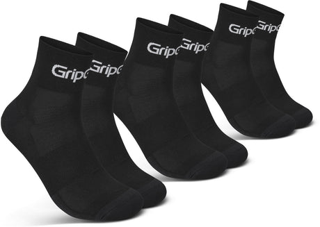 Gripgrab - letnie skarpetki rowerowe Ride z głębokim dekoltem 3 pary krótkich skarpetek Coolmax - unisex - czarne