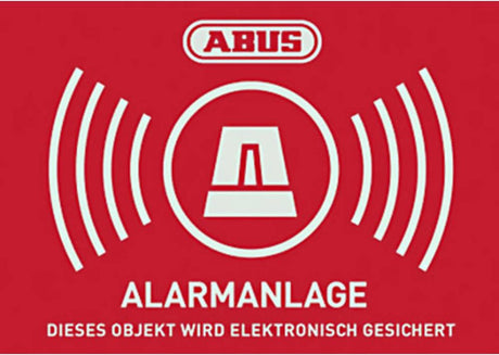 Abus au1423 naklejka ostrzegawcza system alarmowy język niemiecki (szer. x wys.) 74 mm x 52,5 mm