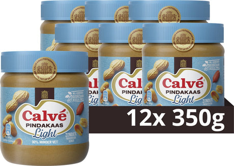 Lekkie masło orzechowe Calvé - 12 x 350 gramów - opakowanie wartościowe