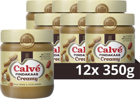 Masło orzechowe Calvé - kremowe - ekstra kremowe o łagodnym smaku - 12 x 350 g