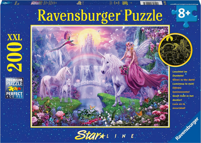 Puzzle Ravensburger magiczna noc jednorożca - układanka - 200 elementów