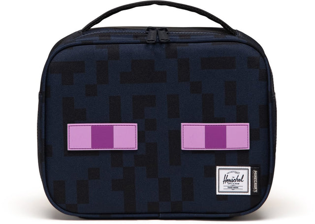 Torba termiczna Herschel Minecraft pop quiz pudełko na lunch mały enderman ciemnoniebieski