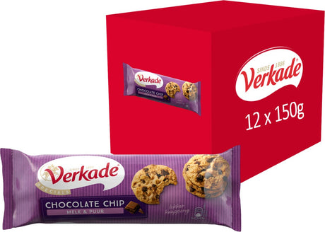 Verkade - ciasteczko - czekolada mleczna z kawałkami czekolady - 12 x 150 gramów