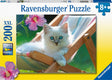 Puzzle Ravensburger biały kotek - układanka - 200 elementów