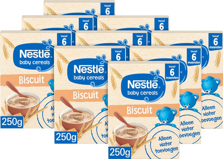 Nestlé Baby Ciastko zbożowe - 6+ miesięcy - całkowicie proste - wystarczy dodać wodę - 9 x 250g