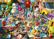 Puzzle Ravensburger z rysunkowymi psami 1000 elementów dla dorosłych.
