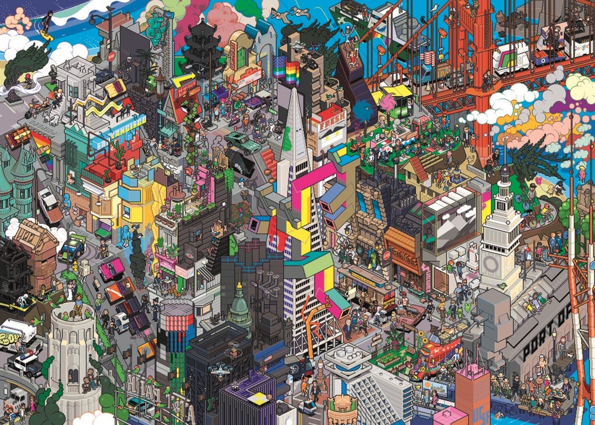 Heye puzzle san francisco 1000 elementów - układanka dla dorosłych.