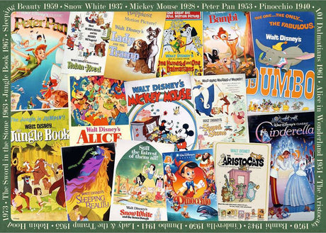 Puzzle Ravensburger vintage plakaty Disney - 1000 sztuk.