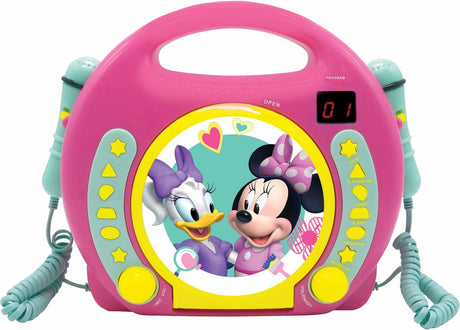 Przenośny odtwarzacz CD Lexibook Disney Minnie z 2 mikrofonami do śpiewania