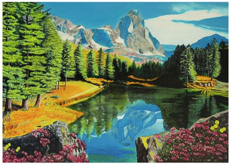 Puzzle Ravensburger odbicia gór skalistych - układanka - 300 elementów, bardzo duże