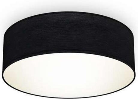 Briloner b.k.licht - lampa sufitowa - dekoracyjna lampa do salonu z tkaniny - czarny - oprawa E27 - okrągła - ø30cm