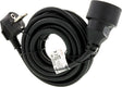 Exin verlengsnoer - penaarde - h05vvf - 3 x 1.5 mm² - 5m - zwart