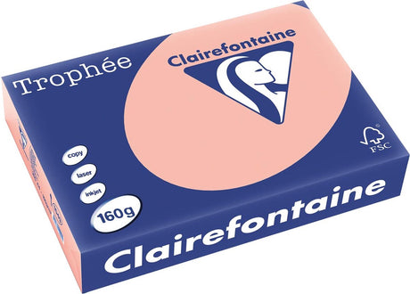 Clairefontaine - wydruk trofeum A4 - brzoskwiniowy - 160g - 250 ark.