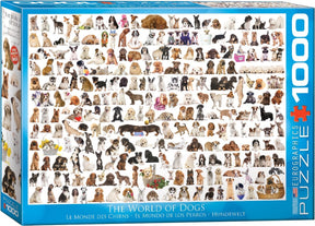Eurographics - świat psów - 1000 elementów 68×48cm (szer.×wys.) - układanka