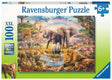 Puzzle Ravensburger Afrykańska sawanna - układanka - 100 elementów