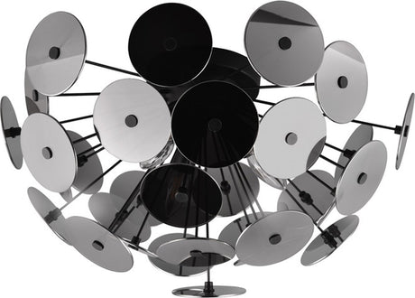 Trio discalgo - lampa sufitowa - czarny mat - pleksi w kolorze dymu - wył. 3x e14 2w