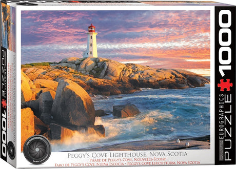 Eurographics - latarnia morska Peggy's Cove, Nowa Szkocja, Kanada - 1000 elementów 68×48cm (szer.×wys.) - układanka